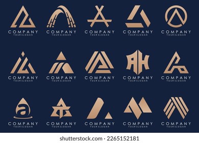 Plantilla de diseño de icono de logotipo de carta A.