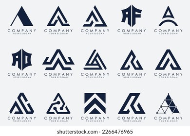 Letter A logo icon design template.