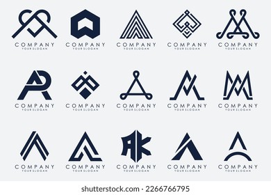 Letter A logo icon design template.