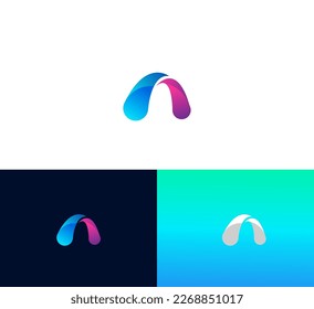 Letra A elementos de plantilla de diseño de icono de logotipo, logotipo de letra AA.