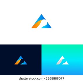 Letter A logo icon design template elements, AA letter logo.