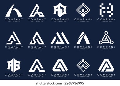 Letter A logo icon design template.