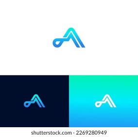 Letter A logo icon design template elements, AA letter logo.