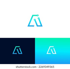 Letra A elementos de plantilla de diseño de icono de logotipo, logotipo de letra AA.