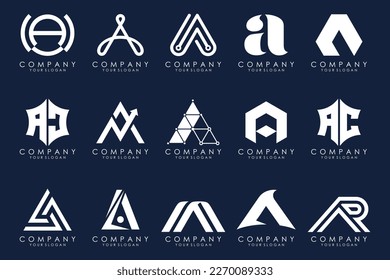 Letter A logo icon design template.