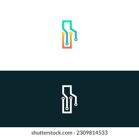 Letter I logo icon design template elements. II letter logo. Technology I, II letter logo.