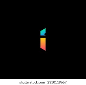 Elementos de la plantilla de diseño de iconos del logotipo de la letra I. Logo de la carta.