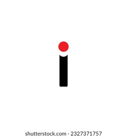 Elementos de plantilla de diseño de iconos de logotipo de la letra i.