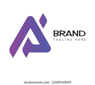 Elementos de plantilla de diseño de iconos de logotipo de letra A. Usable para marca, logotipos de negocios y tecnología.
