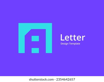 Elementos de plantilla de diseño de iconos de logotipo de carta A