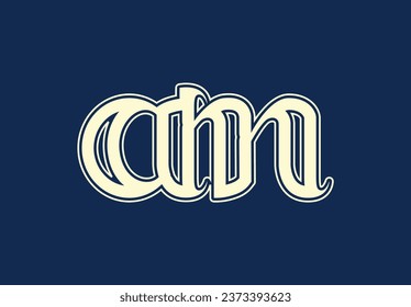 AM letter logo and icon design template