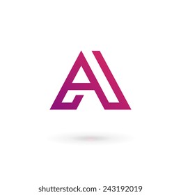 Letter A logo icon design template elements 