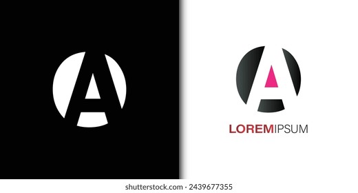 Letter A logo icon design template elements
