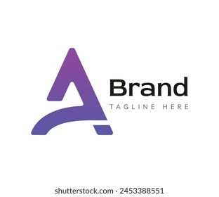 Elementos de Plantilla de diseño de íconos de letras A. Se puede utilizar para logotipos de marca y de empresa.
