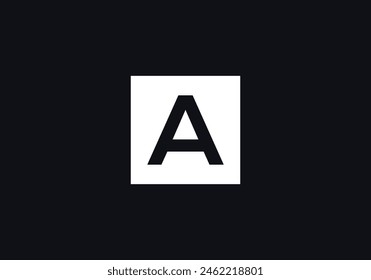 Elementos de Plantilla de diseño de íconos de letras A. Logo inicial de la letra A.