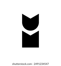 Letter I logo. Icon design. Template elements. Geometric abstract logos