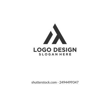 Letter at logo icon design template