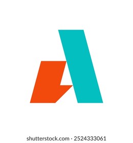 Logotipo de la letra A. Diseño de iconos. Elementos de Plantilla. Logos abstractos geométricos