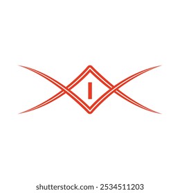 Letra I logo icono diseño Plantilla Elementos
