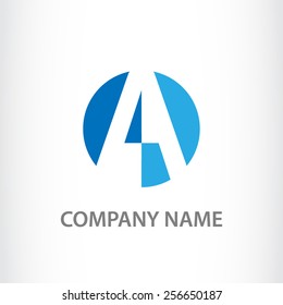 Letter A logo icon design template elements