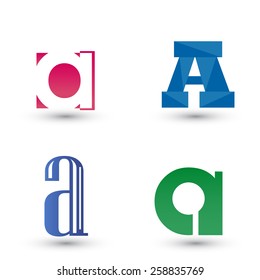Letter A logo icon design template elements