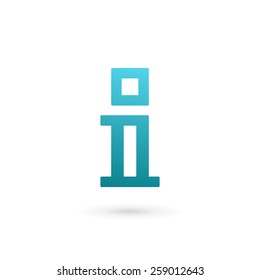 Letter I logo icon design template elements 