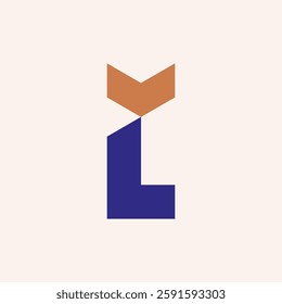 Letter I logo. Icon design. Template elements. Geometric abstract logos