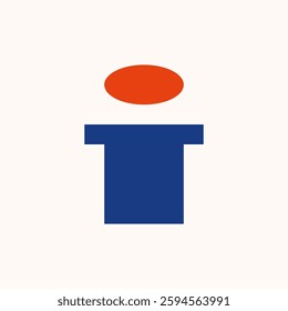 Letter I logo. Icon design. Template elements. Geometric abstract logos
