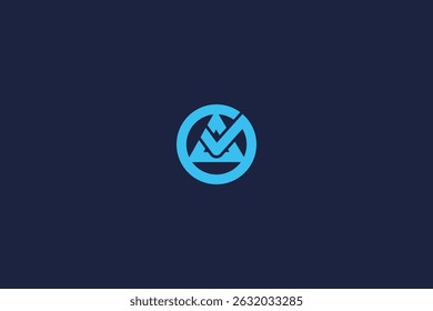Plantilla de diseño de icono de logotipo de letra A con marca de verificación de Vector Logotipo de inspiración circular