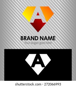 Letter A logo icon design template elements
