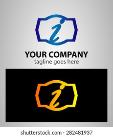 Letter i logo icon design template elements
