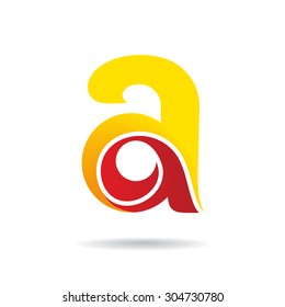 Letter A logo icon design template elements 