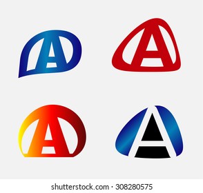 Letter A logo icon design template elements
