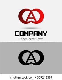 Letter A logo icon design template elements