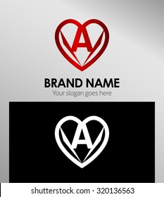 Letter A logo icon design template elements 