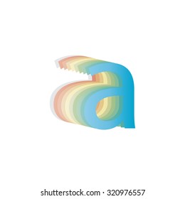 Letter A logo icon design template elements colorful 