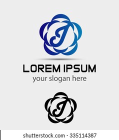 Letter i logo icon design template elements
