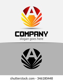 Letter A logo icon design template elements
