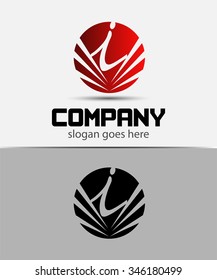 Letter i logo icon design template elements
