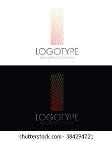 Letter I logo icon design template elements