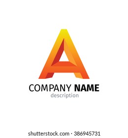 Letter A logo icon design template elements 