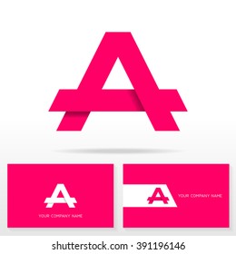 Letter A logo icon design template. Business cards. Vector illustration.