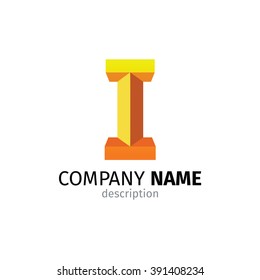 Letter I logo icon design template elements
