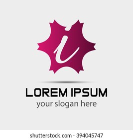 Letter i logo icon design template elements
