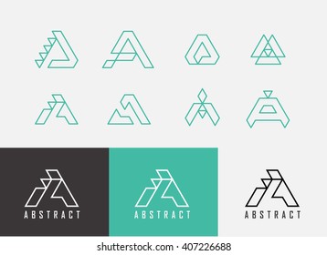 Letter A logo icon design template elements