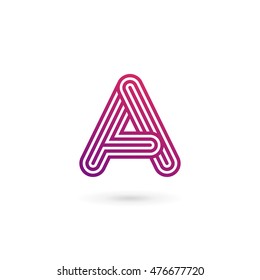 Letter A logo icon design template elements