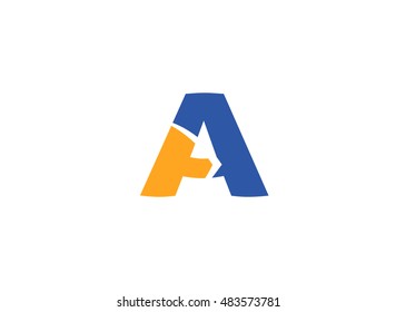 Letter a logo icon design template elements

