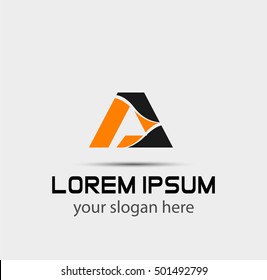 Letter a logo icon design template elements
