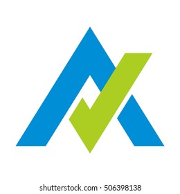 Letter A logo icon design template elements. Vector color sign.