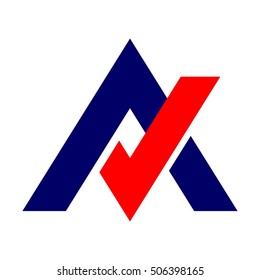 Letter A logo icon design template elements. Vector color sign.